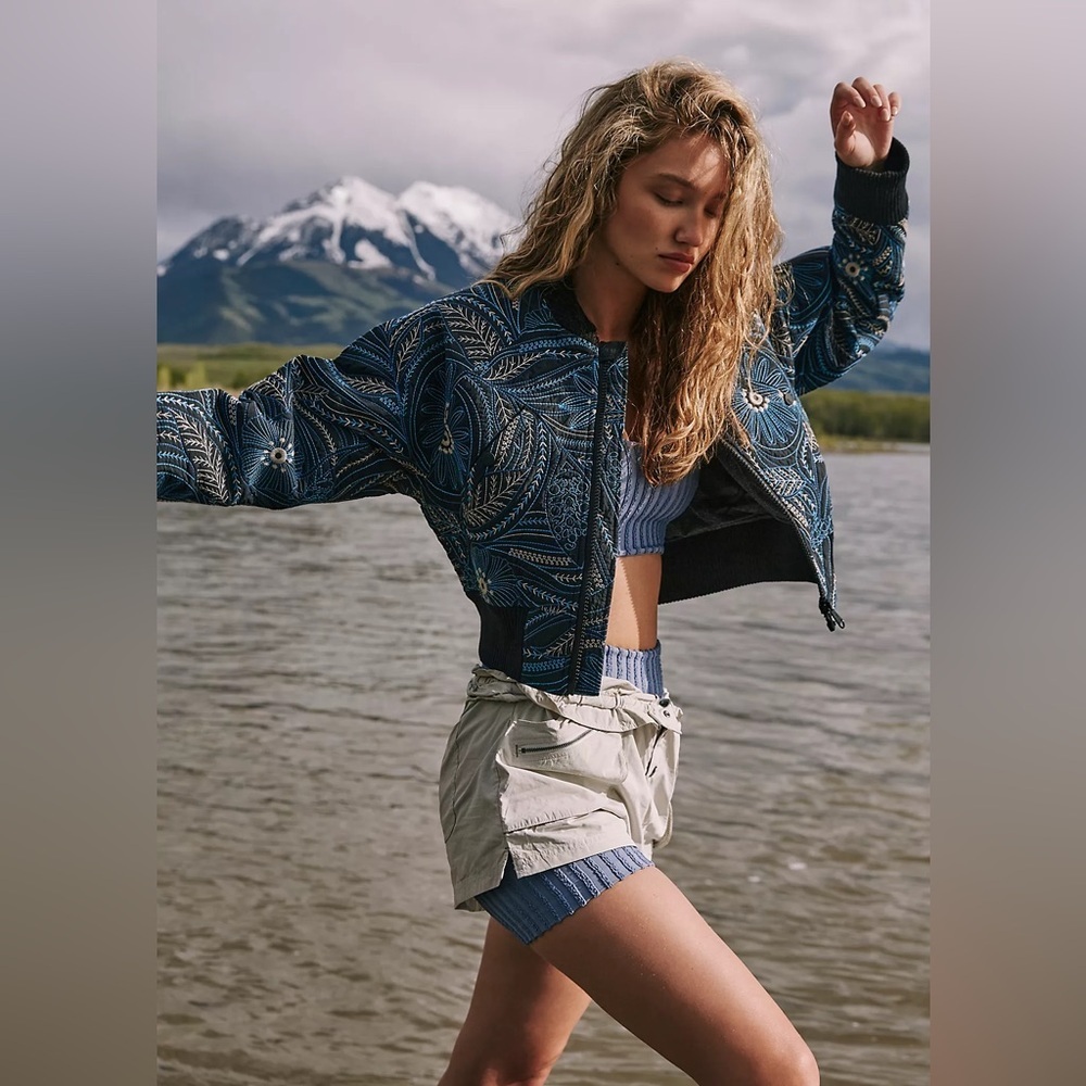 Free People Garden Party Bomber Jacket – Size Medium
